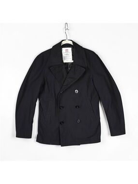 Supreme S/S 2013 Military Peacoat Jacket Coat Mens Medium Black Cotton Rare